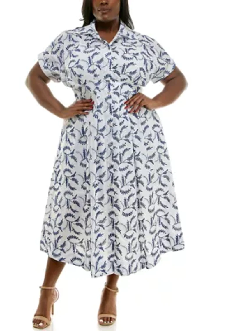 Plus Dolman Sleeve Shirtdress