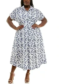 Plus Dolman Sleeve Shirtdress