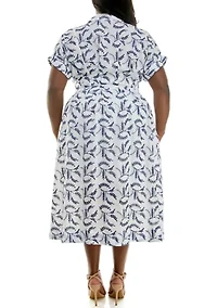 Plus Dolman Sleeve Shirtdress