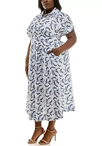 Plus Dolman Sleeve Shirtdress