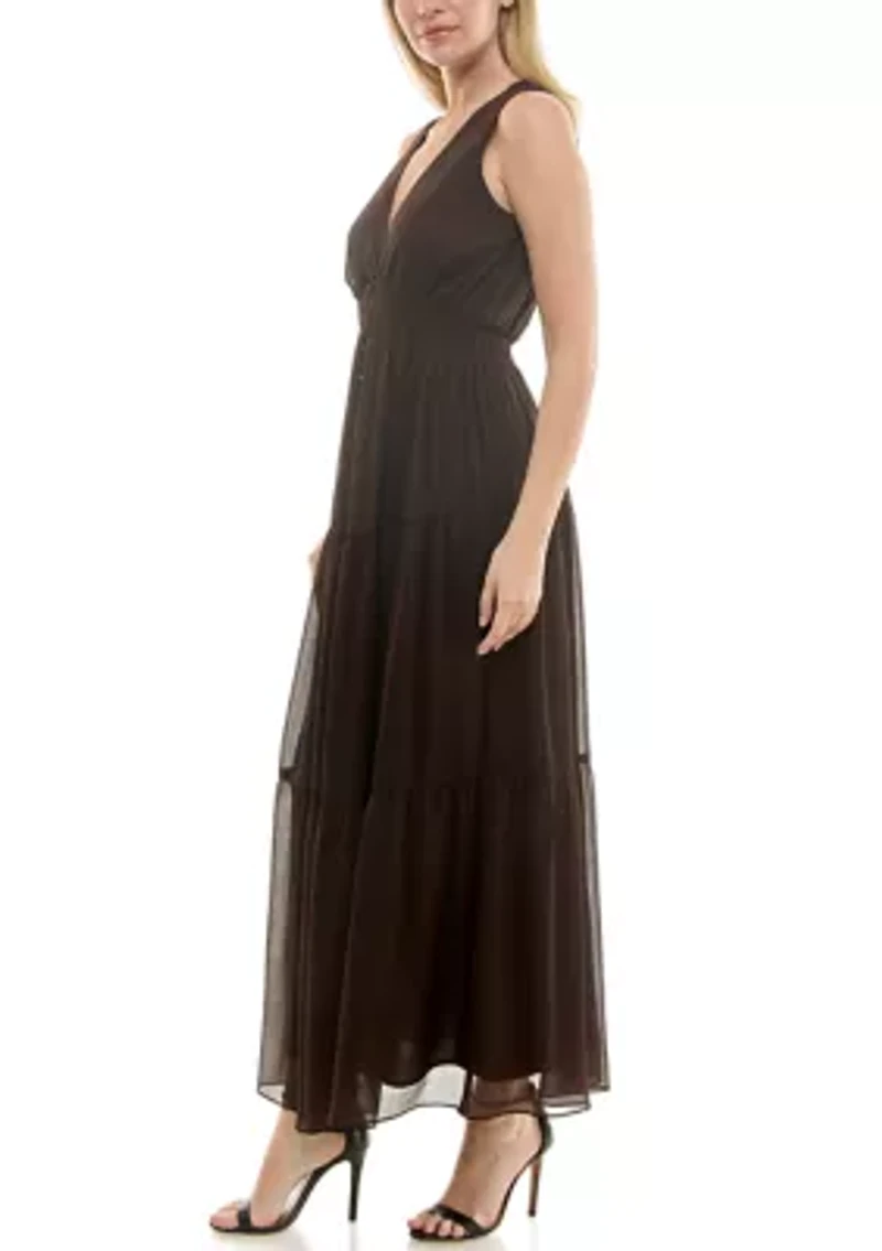 Women's Button Front Chiffon Dress