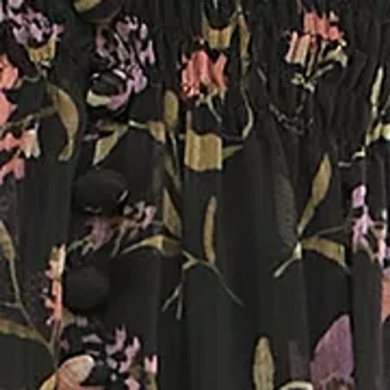 Women's Floral Smocked V-Neck Dress