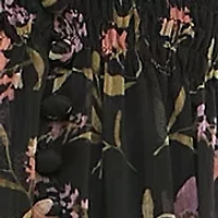 Women's Floral Smocked V-Neck Dress