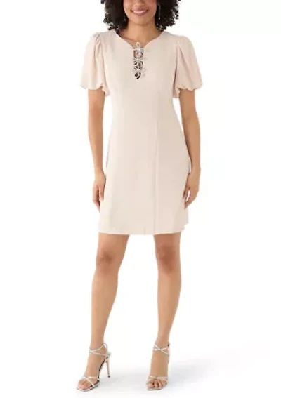 Women's Rhinestone Crew Neck Sheath