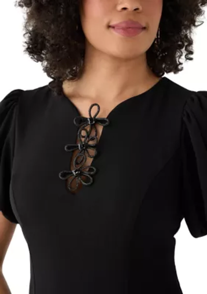 Women's Rhinestone Crew Neck Sheath