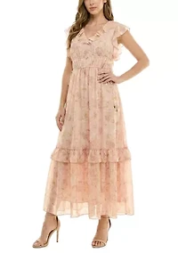 Women's Sleeveless Floral Maxi Dress