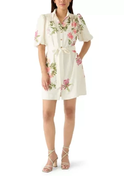 Women's Sleeveless V-Neck Tie Mini Dress