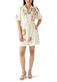Women's Sleeveless V-Neck Tie Mini Dress