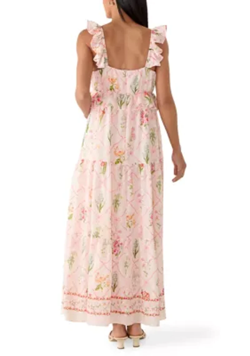Women's Tiered Floral Empire Waist Dress