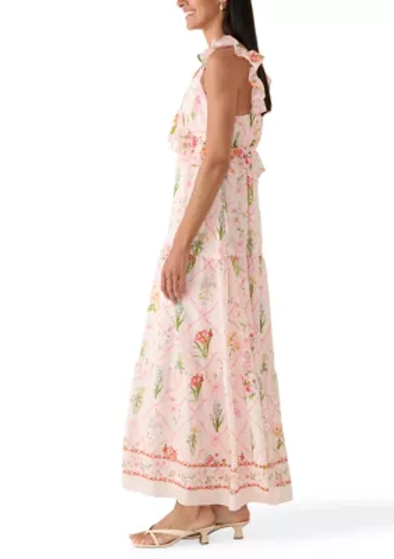 Women's Tiered Floral Empire Waist Dress