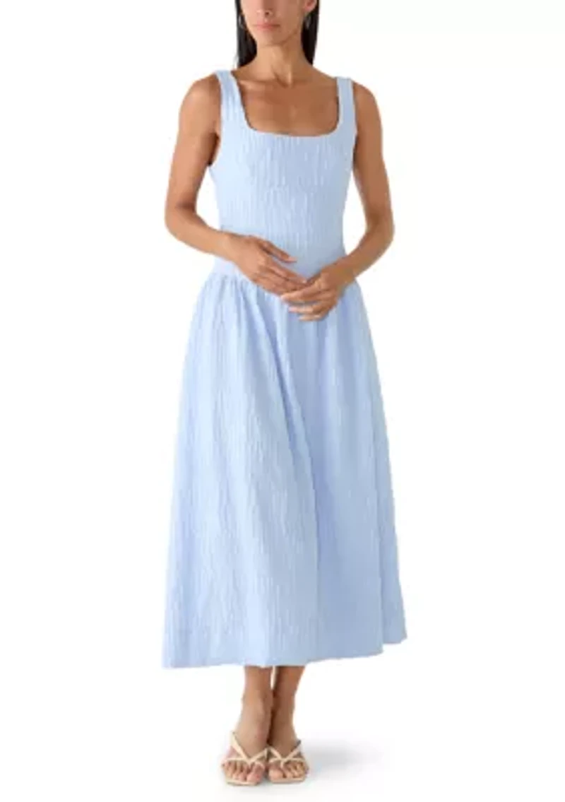 Women's Scoop Neck Drop Waist Dress