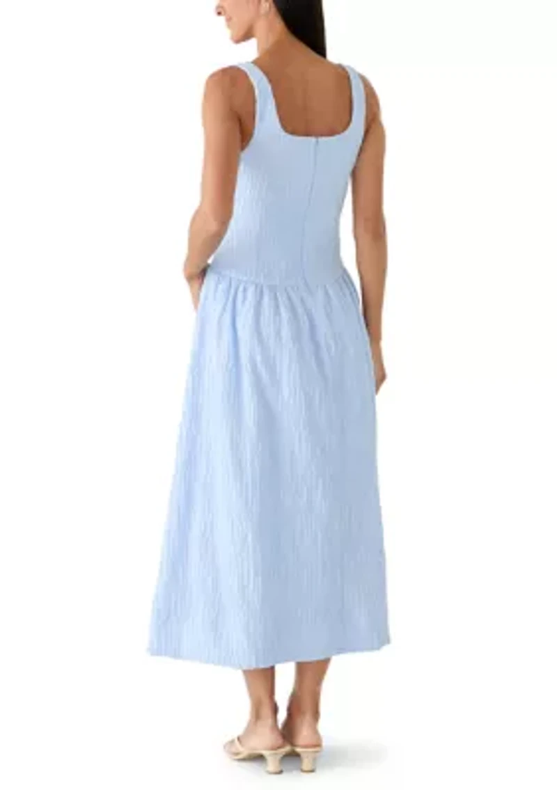 Women's Scoop Neck Drop Waist Dress