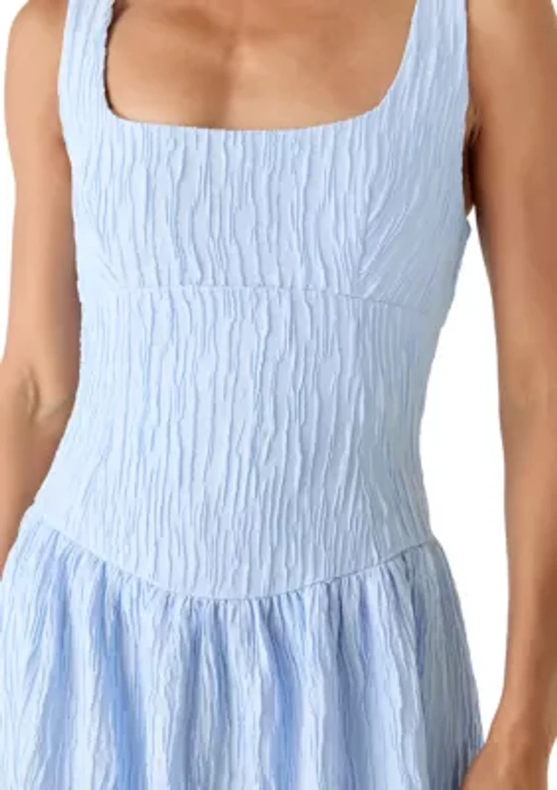 Women's Scoop Neck Drop Waist Dress