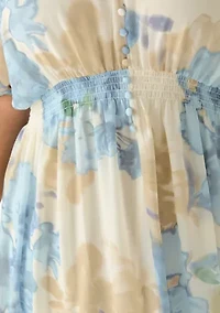 Plus A-Line Chiffon Mini Dress