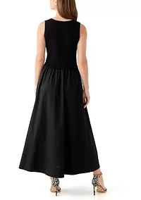 Women's Twofer Solid Sweater Midi Dress