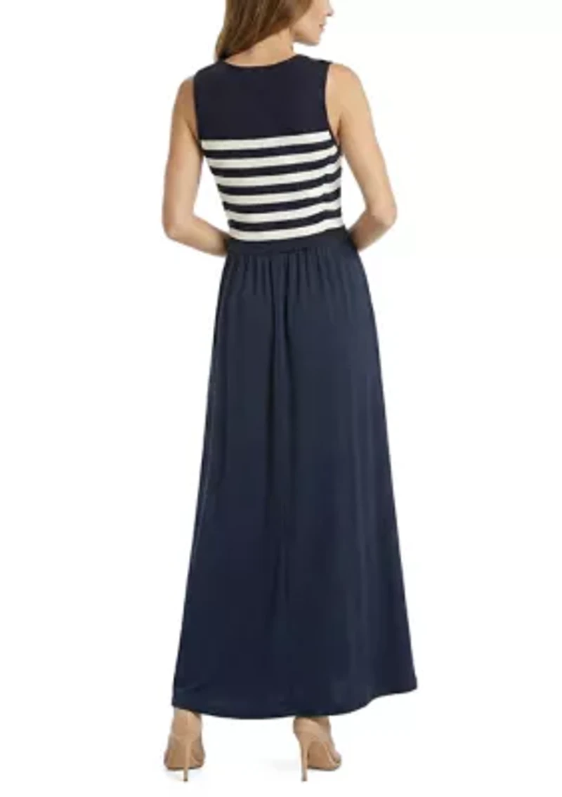 Women's Striped Twofer Sweater Dress