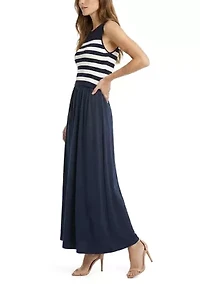 Women's Striped Twofer Sweater Dress