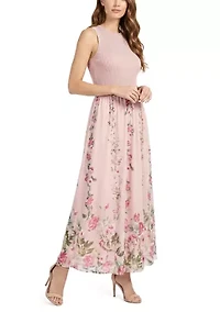 Women's Floral Twofer Sweater Dress