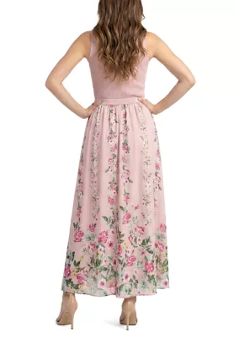 Women's Floral Twofer Sweater Dress