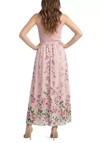 Women's Floral Twofer Sweater Dress