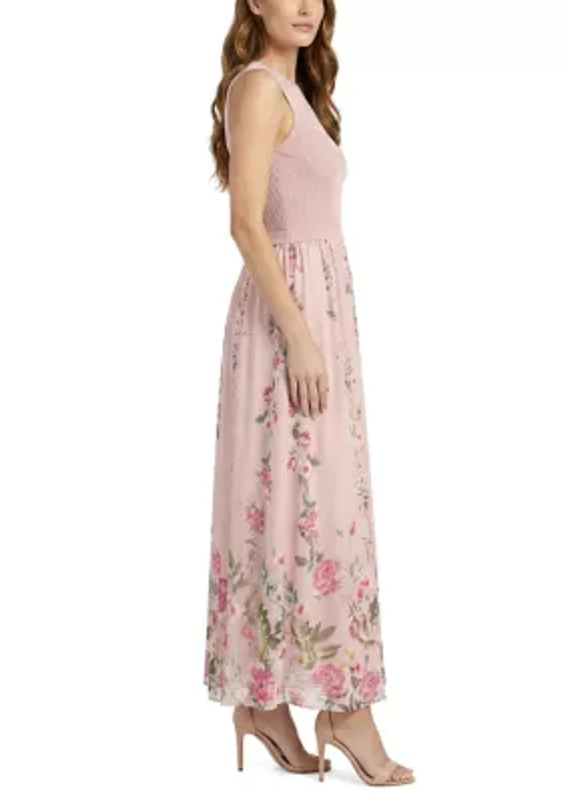 Women's Floral Twofer Sweater Dress