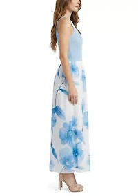 Women's Floral Twofer Sweater Dress