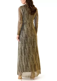 Plus Twist Front Maxi Long Sleeve Dress