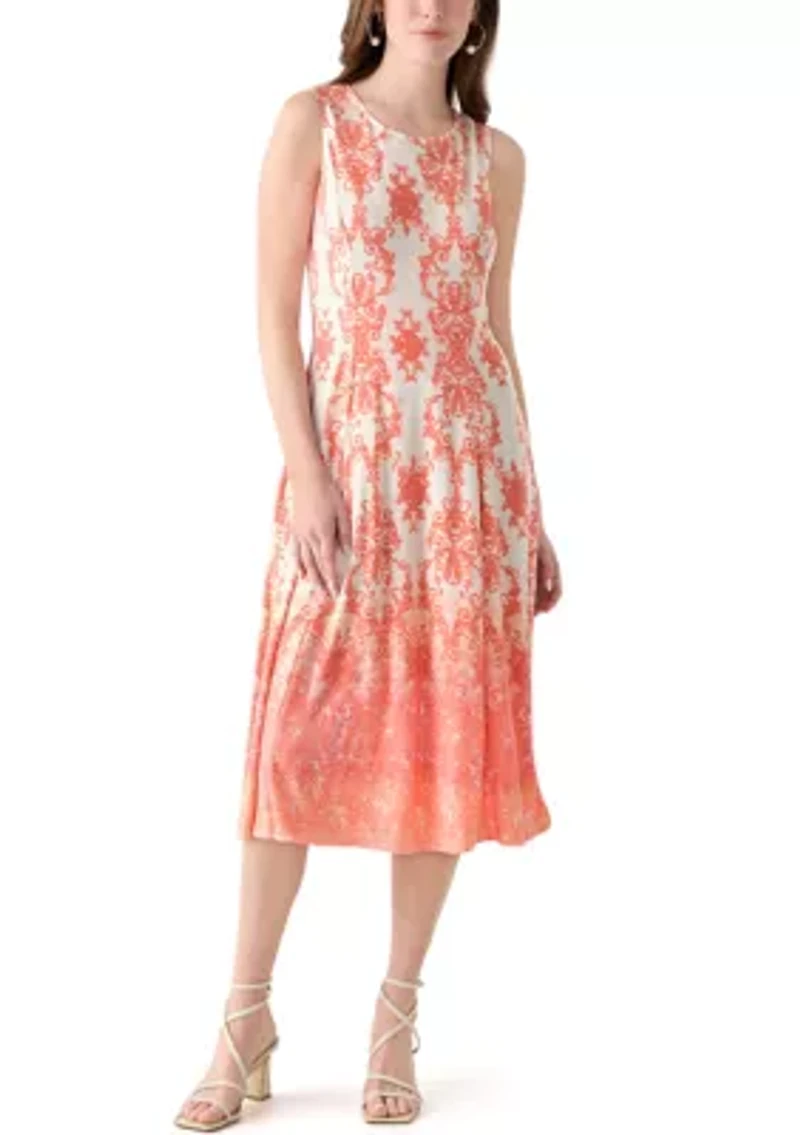 Women's 3/4 Sleeve Chandelier Print Jacket Dress