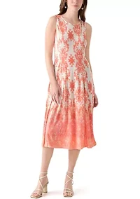 Women's 3/4 Sleeve Chandelier Print Jacket Dress