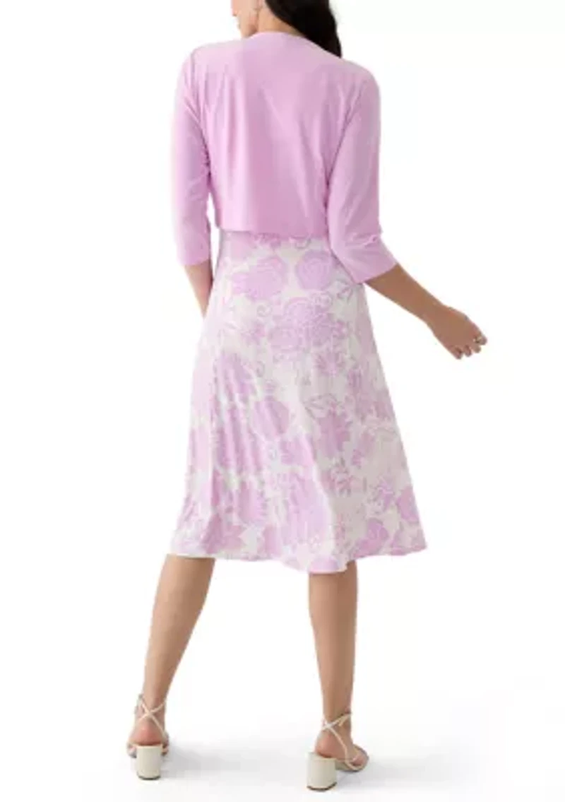 Women's Floral Print Jacket Dress