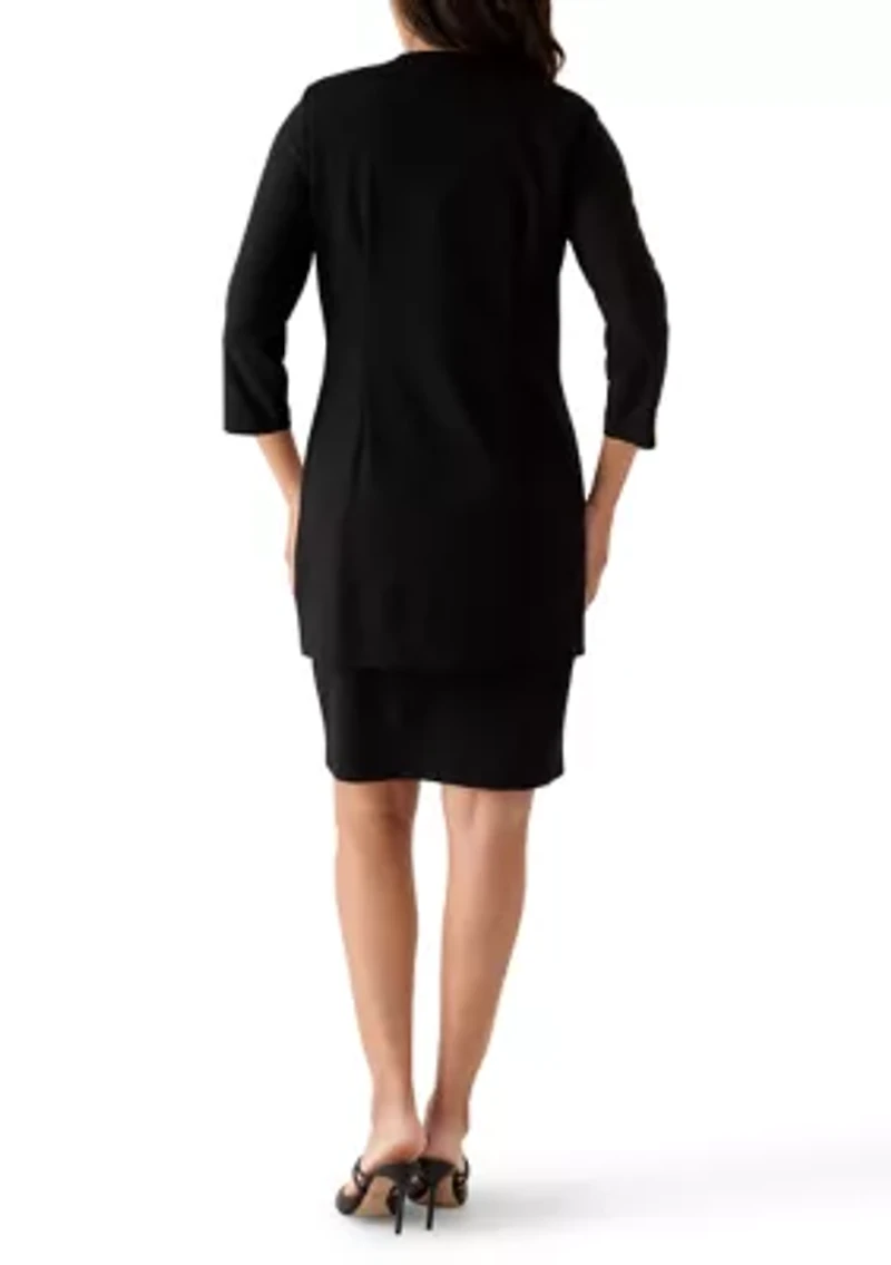 Women's Printed Scuba Jacket Dress