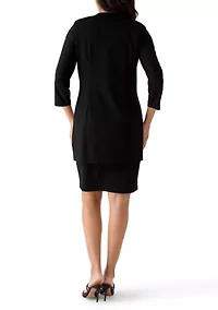 Women's Printed Scuba Jacket Dress