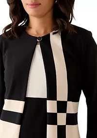 Women's Printed Scuba Jacket Dress