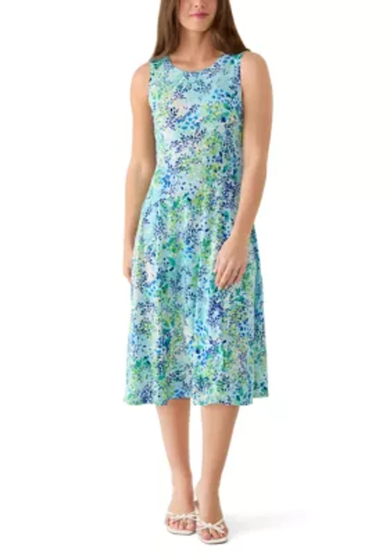 Women's Ditsy Floral Printed Jacket Dress Set