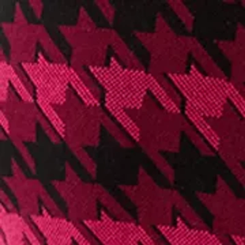 Women's Long Sleeve Houndstooth A-Line Sweater