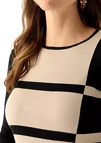 Women's Geo Print A-Line Sweater Dress