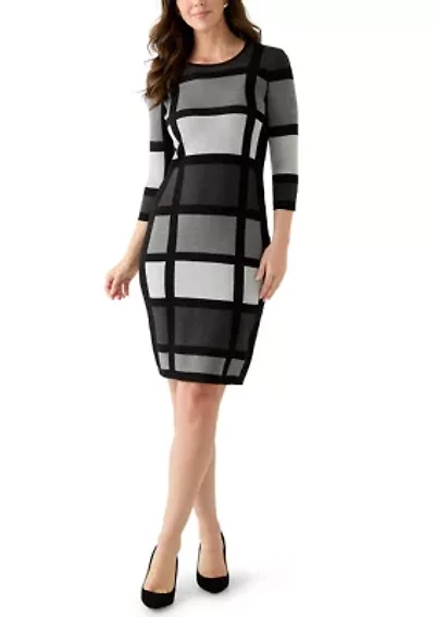 Women's Geo Print Sweater Dress