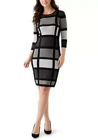 Women's Geo Print Sweater Dress