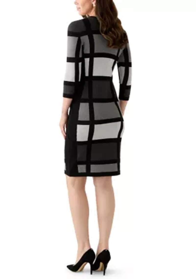 Women's Geo Print Sweater Dress