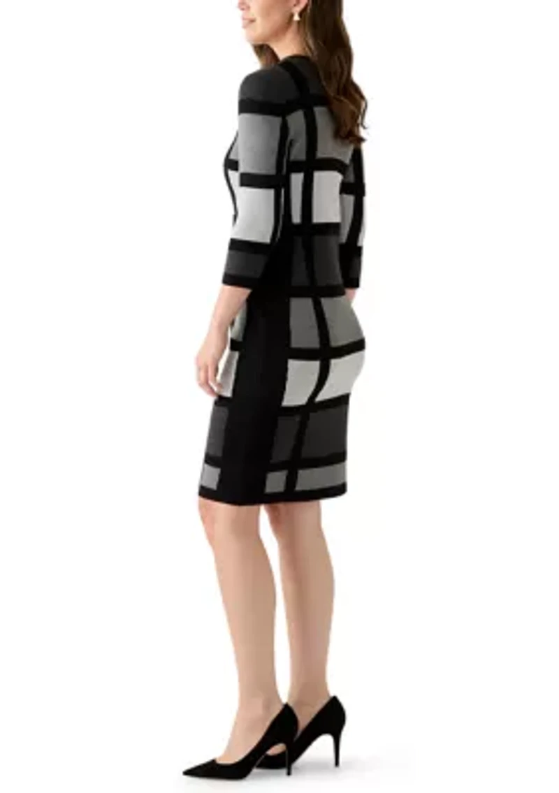 Women's Geo Print Sweater Dress