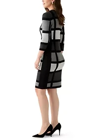 Women's Geo Print Sweater Dress