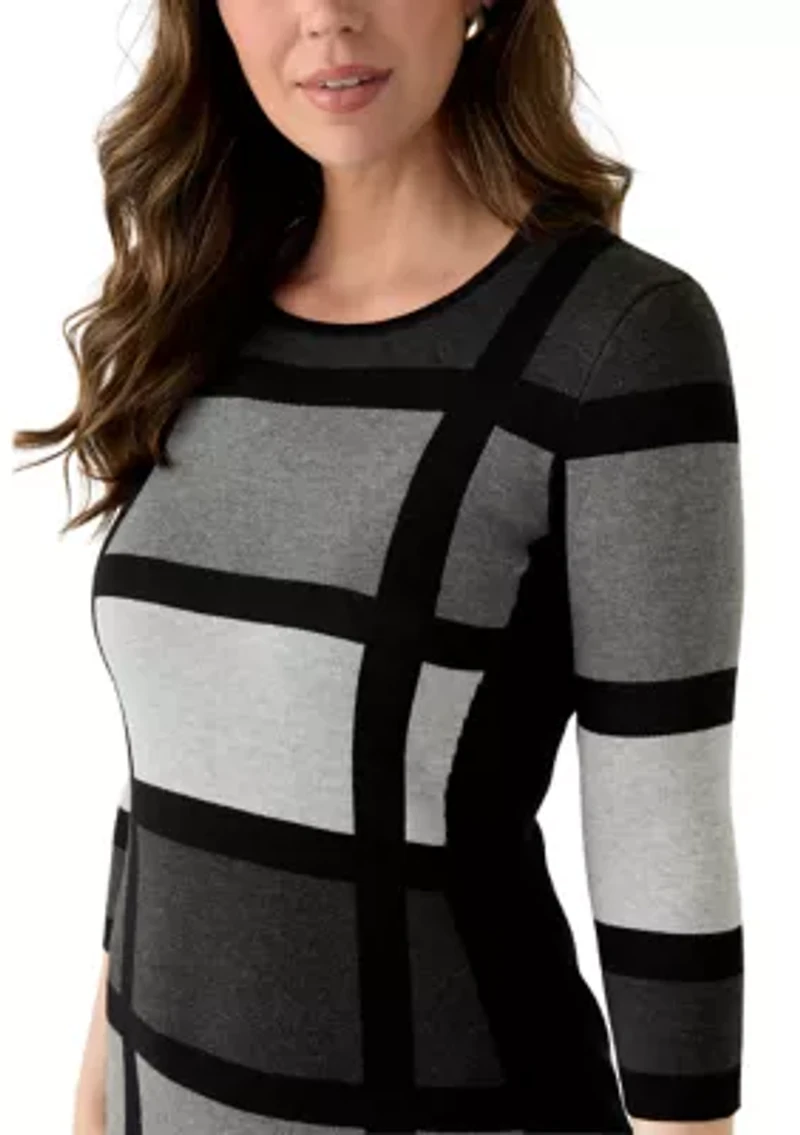 Women's Geo Print Sweater Dress