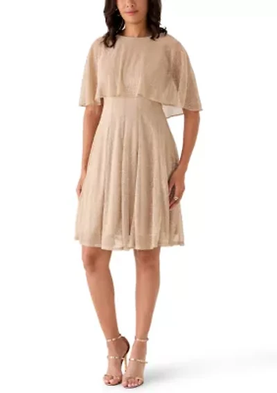 Women's Capelet Shimmer Dress