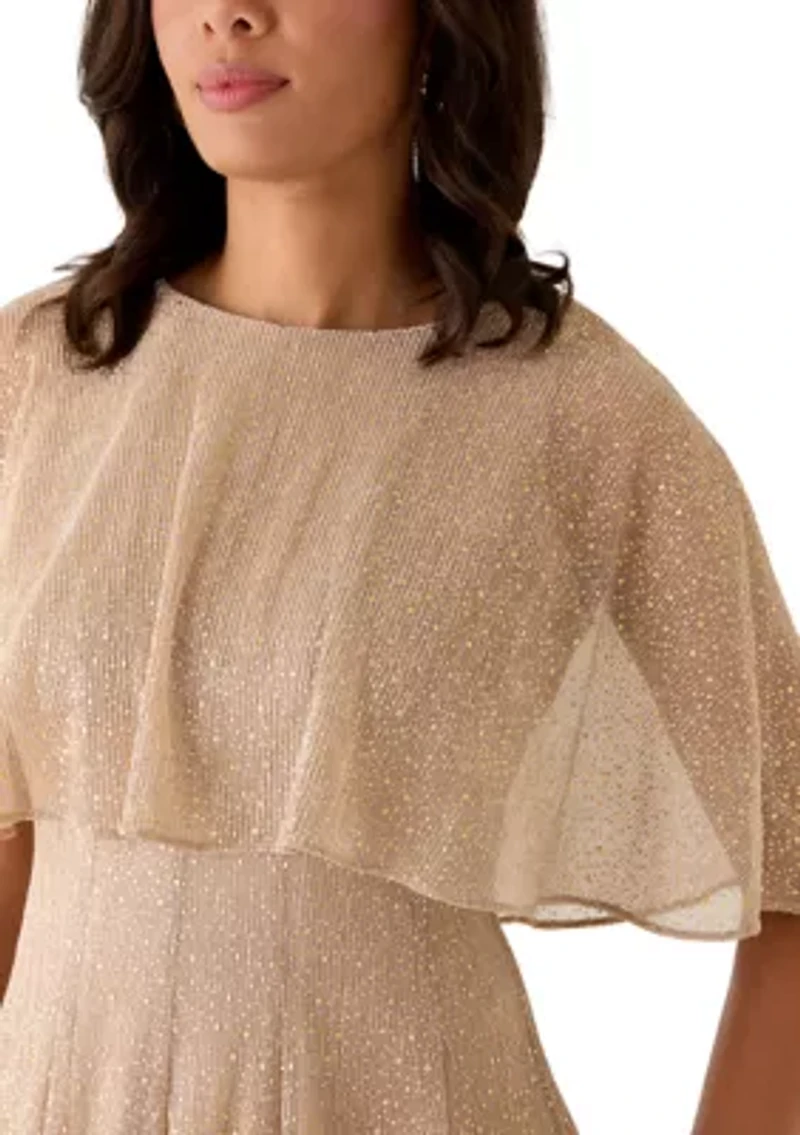 Women's Capelet Shimmer Dress