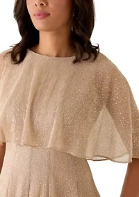Women's Capelet Shimmer Dress