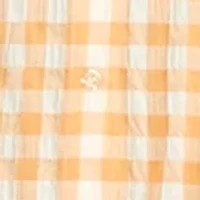 Plus Short Sleeve Gingham Tie Waist Midi Shirtdress