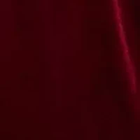 Women's 3/4 Puff Sleeve Velvet Fit and Flare Dress