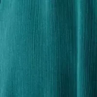 Women's Long Sleeve V-Neck Tie Waist Solid Satin Fit and Flare Dress