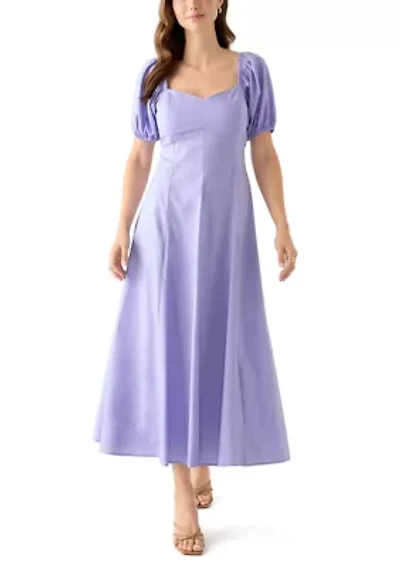 Women's Puff Sleeve Smocked Back Dress