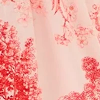 Women's Short Sleeve V-Neck Floral Print Linen Dress